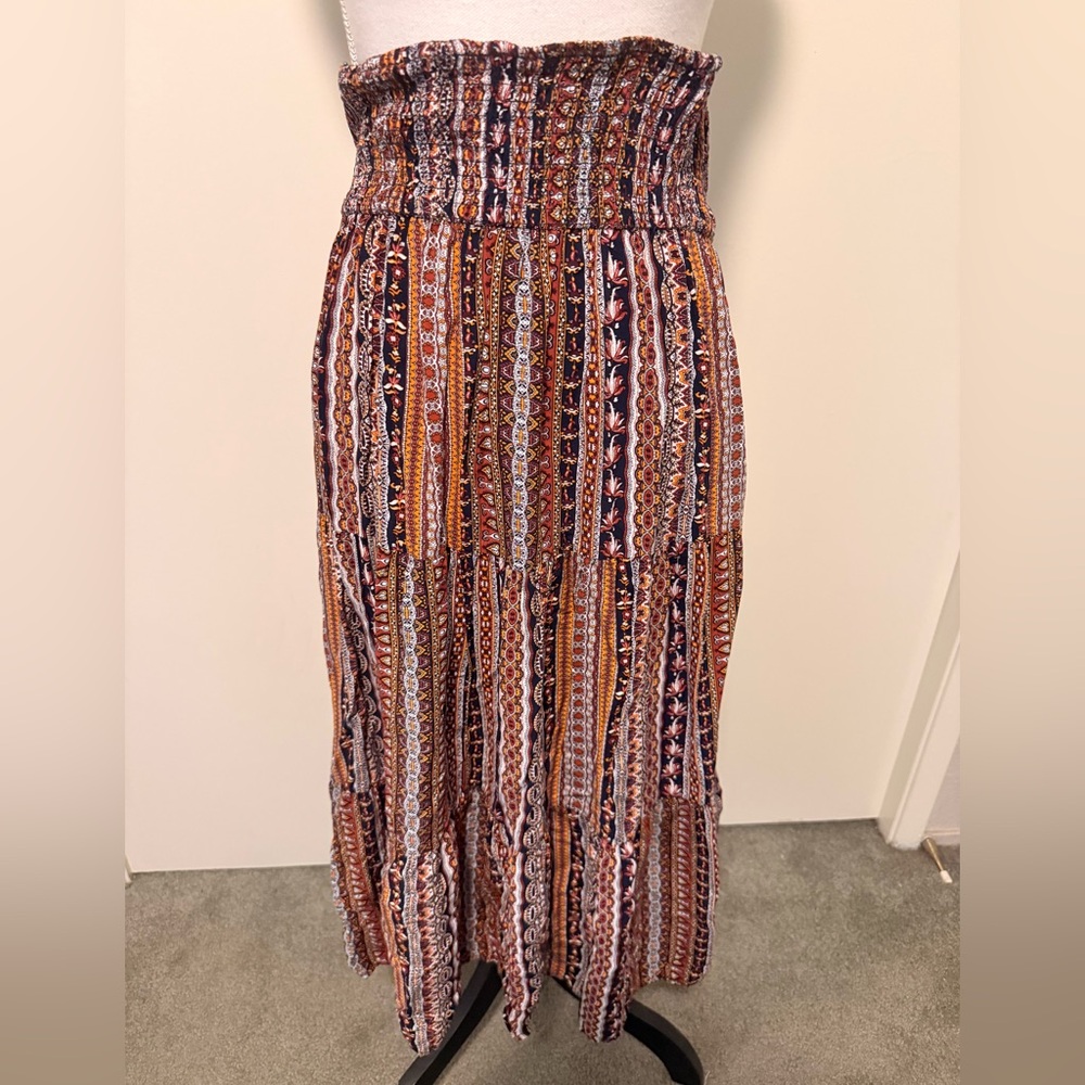 Shein curve boho maxi skirt size XL